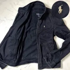 希少✨ポロラルフローレン 【鬼フェード】 スミクロ ミリタリージャケット ロゴ