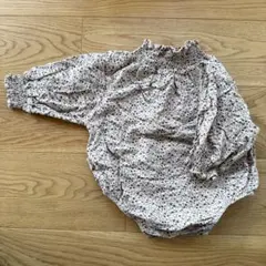 小花柄 長袖ロンパース