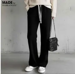 【美品】ダークエンジェル/コーデュロイ ワイドパンツ ブラック L