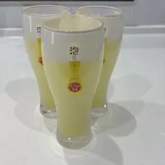 新品未使用　東洋佐々木ガラス　ビールグラス：泡立つビヤーグラス　日本製　３個