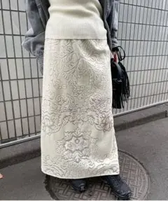 JACQUARD RUSSELL LACE SKIRT AMERIのサムネイル