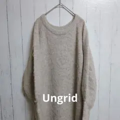 Ungrid アングリッド 起毛ニットルーズワンピース ベージュ FREE