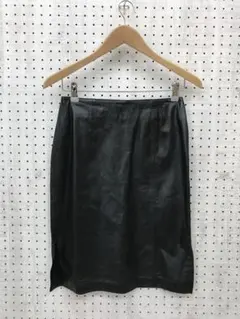 90's レトロ ヴィンテージ　韓国製古着 リアルレザータイトスカート