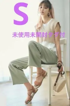 グレイル　センタープレスストレートパンツ[gm287] スモーキーグリーン　S