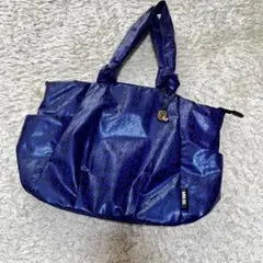 美品 ANNASUI トートバッグ　ナイロン　紫 バタフライ　総柄 アナスイ