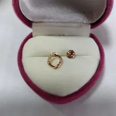 売り切れ御免最終特価K10PG EAU DOUCE4℃透明石入りピアス片耳用美品