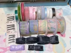 大量リボンまとめ売り 韓国リボン 花柄リボン フリルリボン ハンドメイド資材