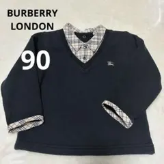 BURBERRY LONDON 黒 90cm ベビー トレーナー ノバチェック