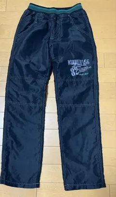 裏起毛長ズボンスポーツパンツ 温パンナイロンパンツ保温防風150cm防寒厚着