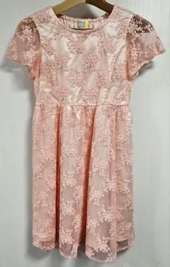 美品 エニィファム 女の子 ワンピース 140 花柄 ドレス ピンク