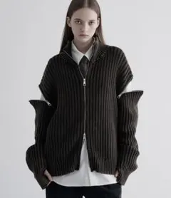 2WAYドライバーズストーンウォッシュニット（L）