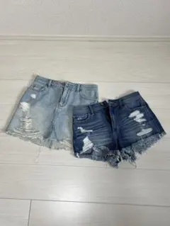 hollister デニムスカート、ショートパンツ