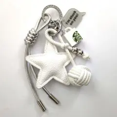 じゃらじゃらキーホルダー　バッグチャーム　キーチャーム　パラコード　シルバー