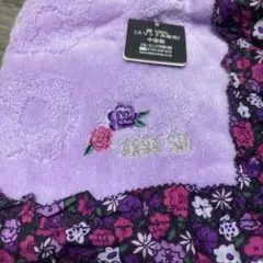 【最終値下げ】ANNA SUI アナスイ タオルハンカチ 紫 花柄