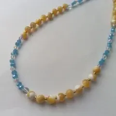 マザーオブパール　ビーズ　ネックレス