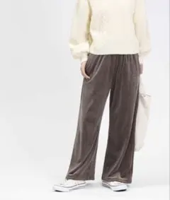 HONEYSUCKLE ROSE ベロアコールワイドパンツ　ブラウン Mサイズ