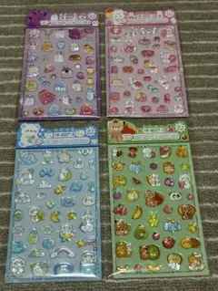 ⭐︎お買い得⭐︎3D Relief Fun Sticker 4枚セットC5