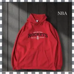 2454/NBAヒューストンロケッツ チーム刺繍ロゴ前VパーカープルオーバーXL