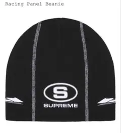 SUPREME Racing Panel Beanie ブラック