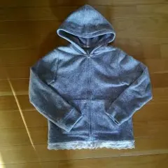 パーカー GU 140 グレー 裏起毛 女児