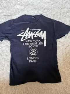 STUSSY ネイビー Tシャツ Sサイズ