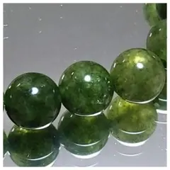 【天然石】稀少！グリーンガーネット 10mm ブレスレットgar100