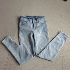 ライトブルー スリムフィットパンツ スキニー