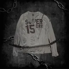 ハ*様 リメイク　ダメージロンT グランジ　y2k 平成　パンク