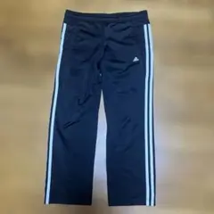 adidas 黒 ジャージパンツ サイドストライプ