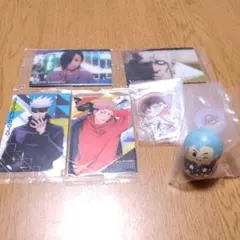 呪術廻戦ウエハース メタルカード4枚セットとBTSグッズセット 五条悟 虎杖悠二