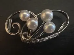 MIKIMOTO ミキモト ブローチ パール 3珠 皇室御用達 S・M刻印 - メルカリ