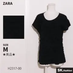 ★美品★ ZARA トップス カットソー　半袖　Uネック　シンプル　きれいめ