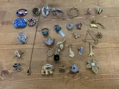 ヴィンテージ ブローチ まとめ売り 大量セット アクセサリー レトロ アニマル…