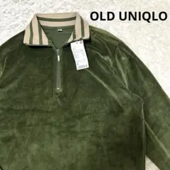 OLD UNIQLO ハーフジップ ベロア ジャージ　長袖　デッドストック