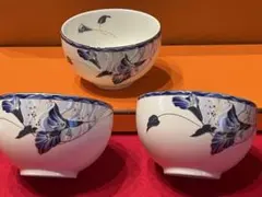 ◉セール！新品　有田焼？　湯呑 3客セット 金縁 花柄　汲出し 煎茶碗 茶器　銘