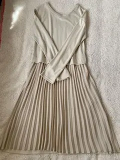 最終値下げ　ドッキングプリーツ　ワンピース　プリーツ　2way ワンピース