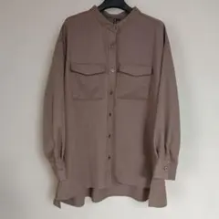 HK　WORKS　LONDON バンドカラーシャツ　ノーカラーシャツ