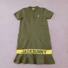 早い者勝ちJACK BUNNY オリーブ グリーンフリル ワンピースSサイズ
