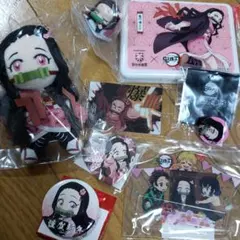 鬼滅の刃 竈門禰豆子 アクリルスタンド 缶バッジ 太秦映画村 マスコットぬい