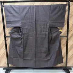 D935 本場大島紬　泥染め　正絹　着物　袷　しつけ糸付き未使用極美品 D935 本場大島紬 泥染め 正絹 着物 袷 しつけ糸付き未使用極美品