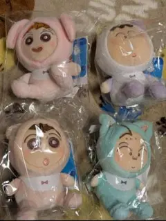 【最安値！新品】クレヨンしんちゃん ベビーぬいぐるみ マスコット 4体セット