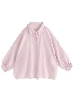 ストライプ柄シアーシャツ