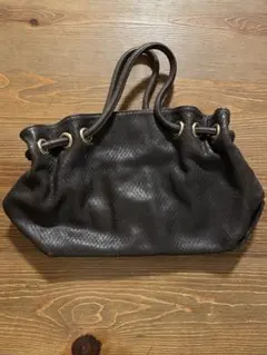 FURLA ショルダーバッグ パイソン柄 ダークブラウン - メルカリ