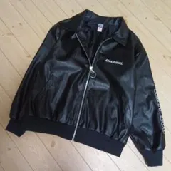 ANAPGIRL フェイクレザー ジャケット ライダース ブラックのサムネイル