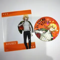 Dr.STONE スキマストア フライトジャケット 缶バッジ アクカ 七海 龍水