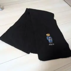 POLO RALPH LAUREN 黒 マフラー　クマ