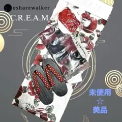 C.R.E.A.M 浴衣 帯 下駄 帯締め コサージュ5点セット 椿柄 未使用のサムネイル