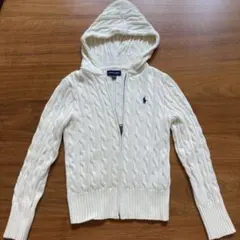 RALPH LAUREN ケーブルニット フーディー 140