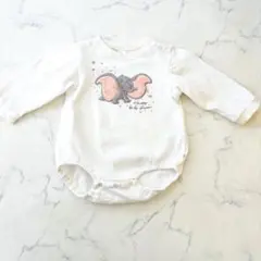 ディズニーベビー ベビーロンパース ダンボ 裏起毛80