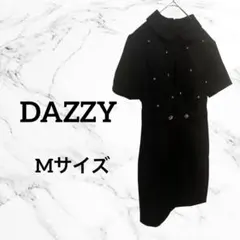 ツイード丸襟ビジューフロントカットアウト半袖タイトミニ丈ドレス　M キャバ